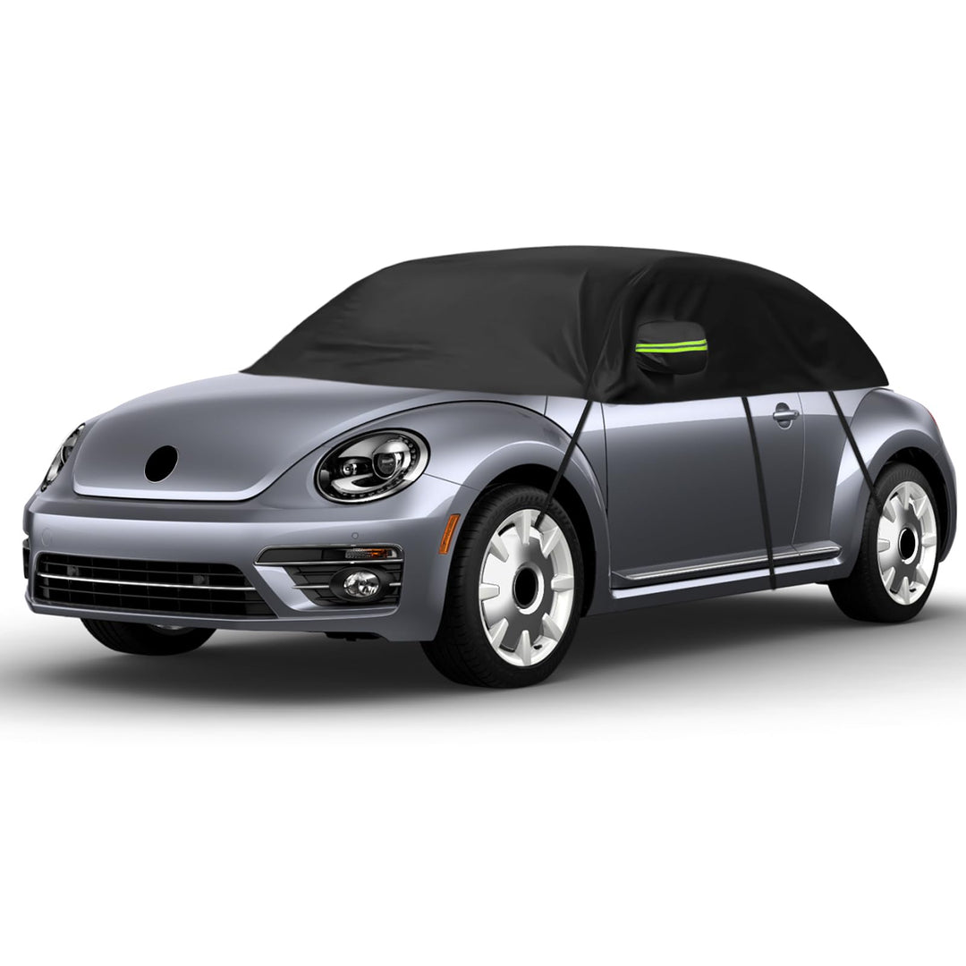 Autoabdeckung Wasserdicht Ersatz für VW Beetle 1998-2019, Sonnenfest Hälfte Autoabdeckung, Halbgarag