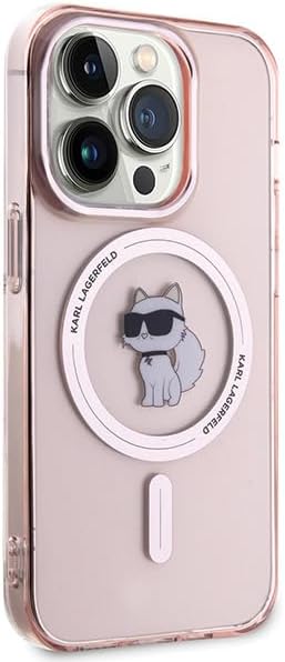 Karl Lagerfeld KLHMP15LHFCCNOP Hülle für iPhone 15 Pro 6.1" Rosa hardcase IML Choupette