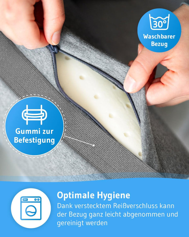 Nackenrolle UniROLL 12x32 cm | Kissen-Rolle für Nacken, Knie &amp; Yoga | Lagerungsrolle aus ergonomisch