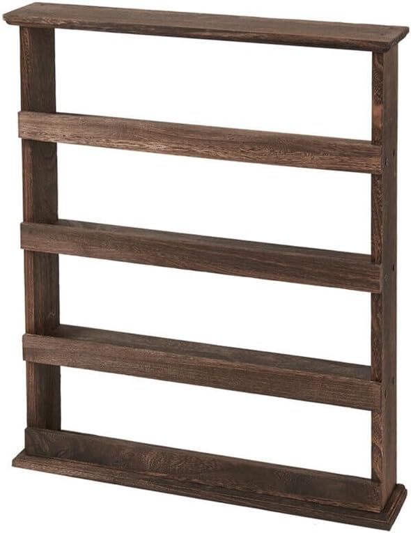 Gewürzregal Holz 4-stufig, 53×10×62 cm Gewürzablage für Wandmontage
