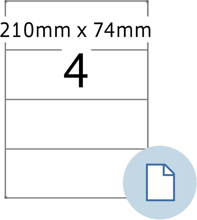 Herma 8405 Universal-Etiketten Dataprint, 210 x 74,25 mm, weiss