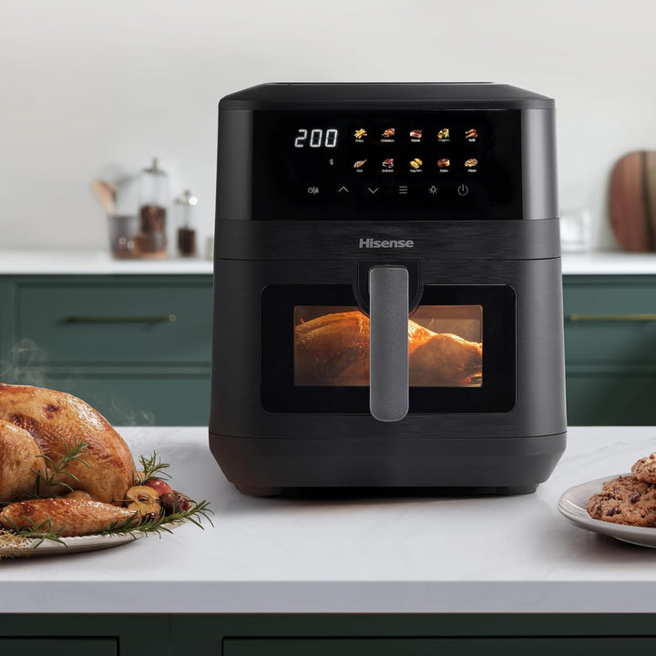 Hisense HAF2100DCD Heissluftfritteuse /2100 W /7,7 L Kapazität /10 voreingestellte Programme/Antihaf