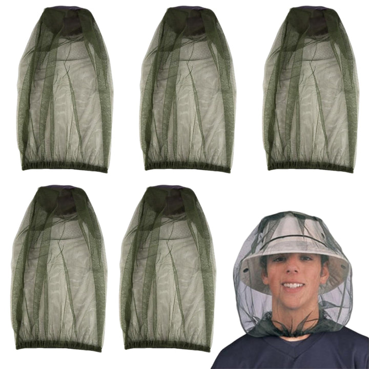 5 Stück Mückennetz Kopf, Mückenschutz Schottland, Moskitonetz Kopf, Mückenschutz Outdoor Kopfnetz, H