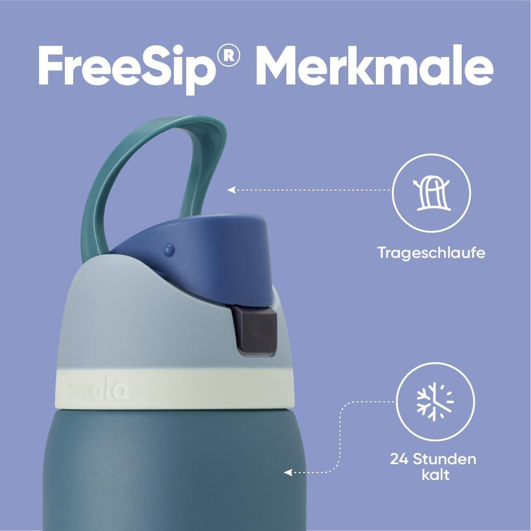 Owala FreeSip Isolierte Edelstahl Trinkflasche mit Strohhalm, 945 ml – BPA-frei, optimal für Sport,