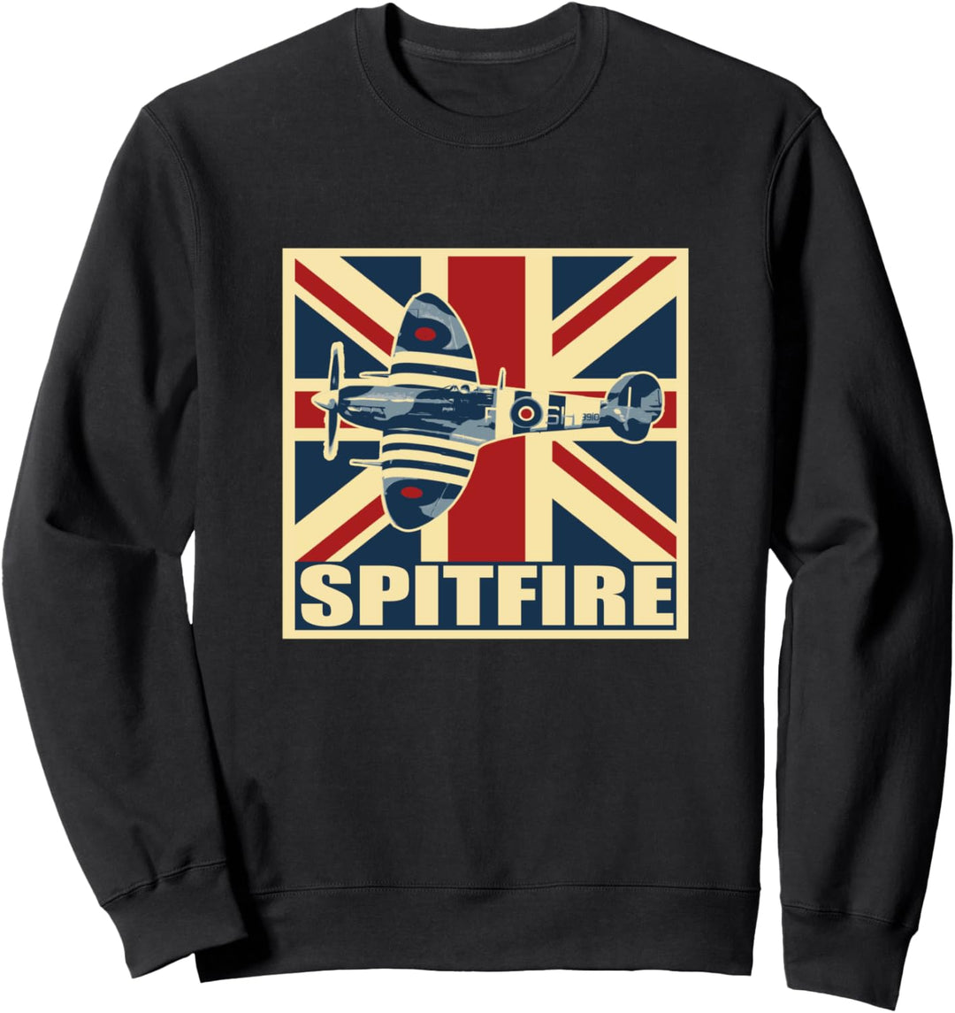 Spitfire Fighter Aircraft Plane WW2 Airplane Aeroplane Sweatshirt