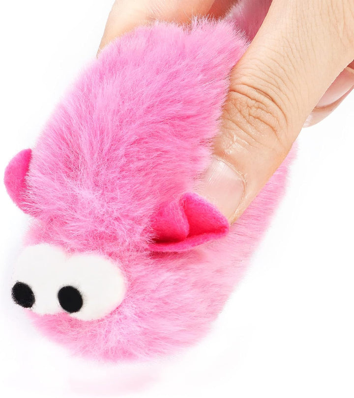 Chiwava 4 Packungen 15 Zoll Lange weiche Plüsch Katze spielt Mäuse mit Glocke Rascheln Ton Kleine Ma