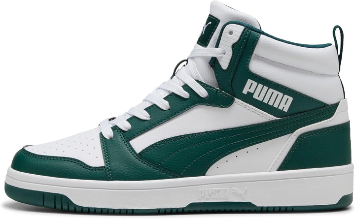 PUMA Unisex Rebound V6 Sneaker 36 EU Puma White Dark Myrtle, 36 EU Puma White Dark Myrtle