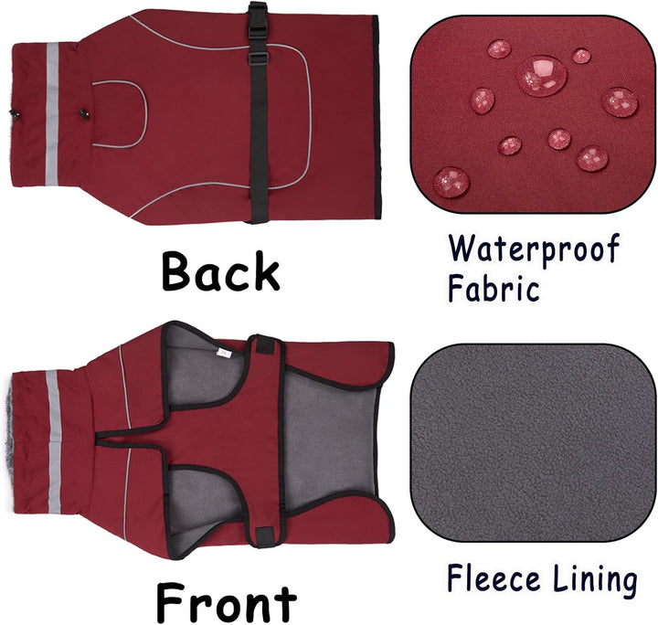 Mantel Hund Wasserdicht Winter Hundemantel Warm Wasserdicht Hundejacke Fleece Hundepullover Hundeman