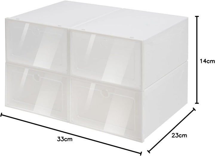20/24er Transparent Schuhbox, Stapelbar Schuhbox Schuhkarton Schuhaufbewahrung Schublade Transparent