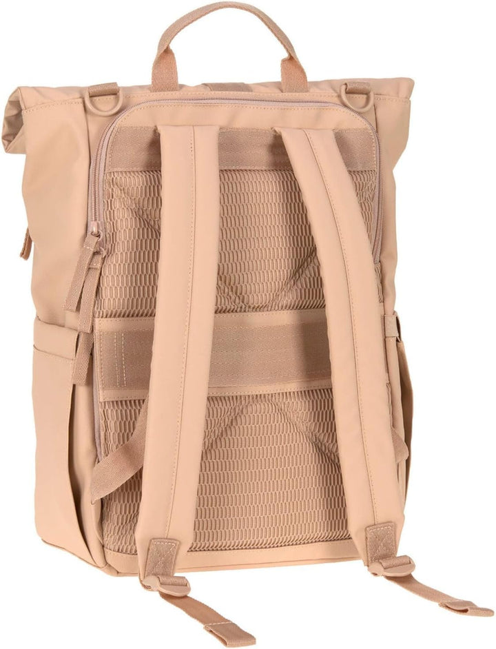 LÄSSIG Baby Wickelrucksack Wickeltasche Rucksack mit Wickelunterlage, Kinderwagenbefestigung, Flasch