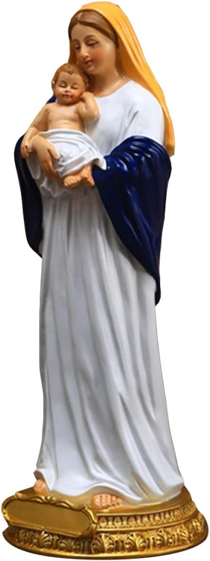 NUOBESTY 1stk Jungfrau Maria Jungfräuliche Figur Aus Polyresin Jesus-sammelfigur Wohnkultur Maria Re