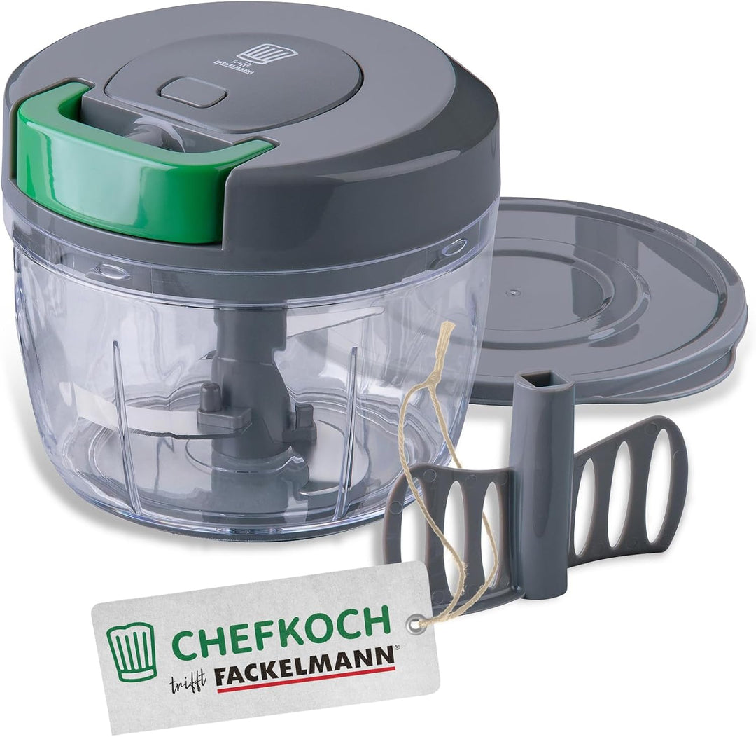 FACKELMANN Chefkoch Multi-Zerkleinerer 5-teilig – Schneider für Gemüse, Obst, Kräuter & Nüsse – Inkl