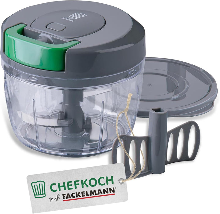 FACKELMANN Chefkoch Multi-Zerkleinerer 5-teilig – Schneider für Gemüse, Obst, Kräuter & Nüsse – Inkl