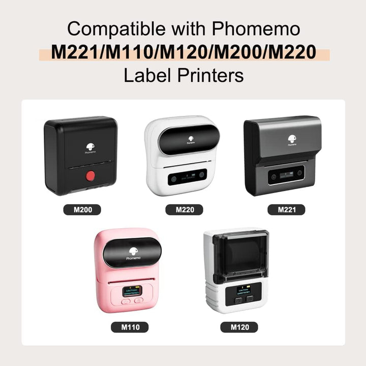 Phomemo M110/M220/M221/M200/M120/M100/M108/M150/M250/M260 Selbstklebende Etiketten, 3 Rollen 0.78" x