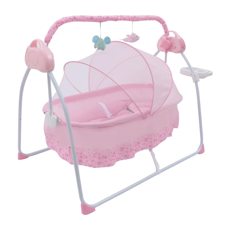 Jolre Babywippe Elektrisch, Babywiege, automatisch schaukelndes Babybett, Automatik Bluetooth Babysc