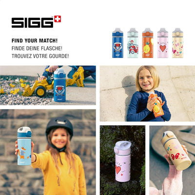 SIGG - Alu Trinkflasche Kinder - Miracle - Mit Trinkhalm - Auslaufsicher - Federleicht - BPA-frei -