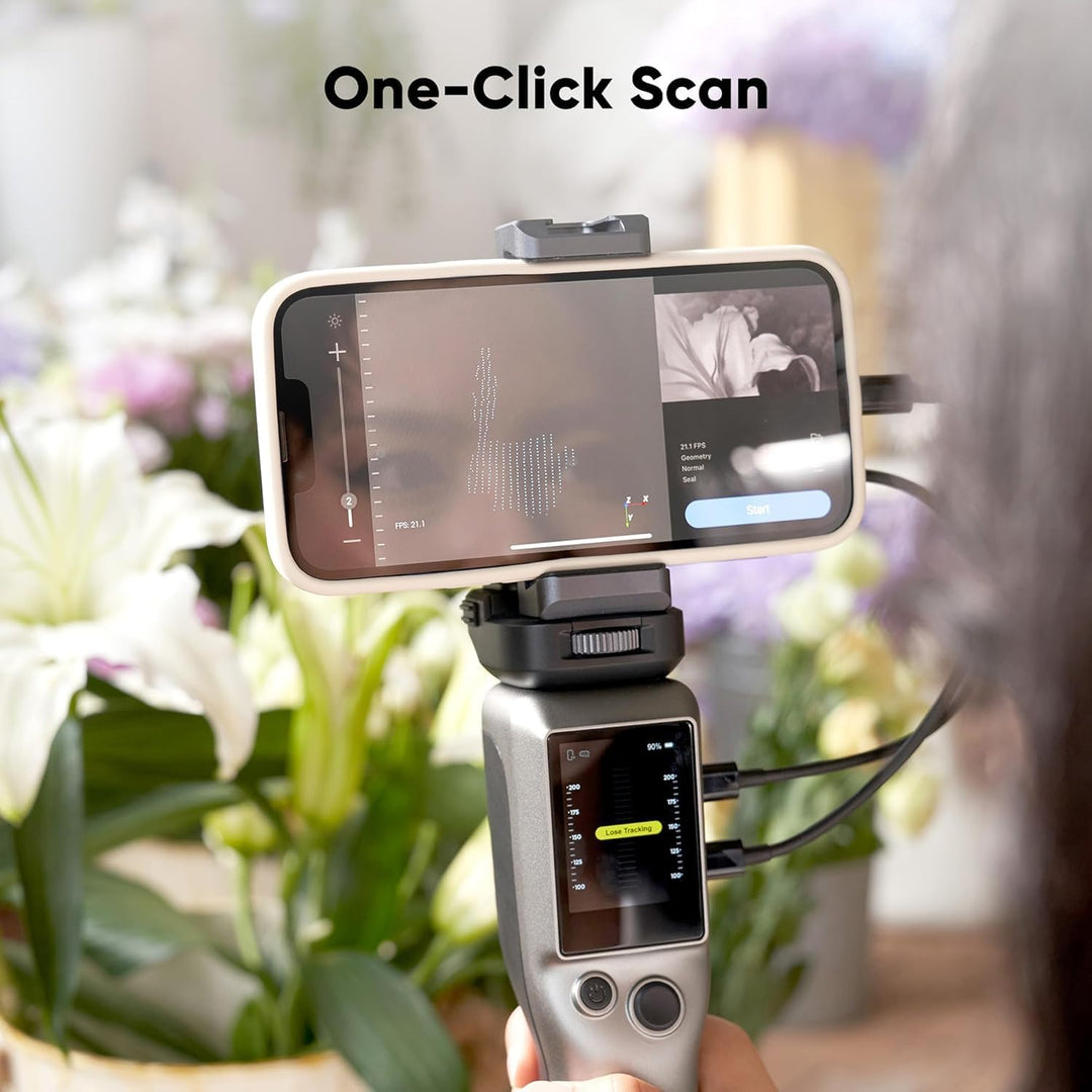 3DMakerpro Smart Grip Handgriff für 3D-Scanner – Tragbare Smartphone-Halterung für Mobiles Scannen u
