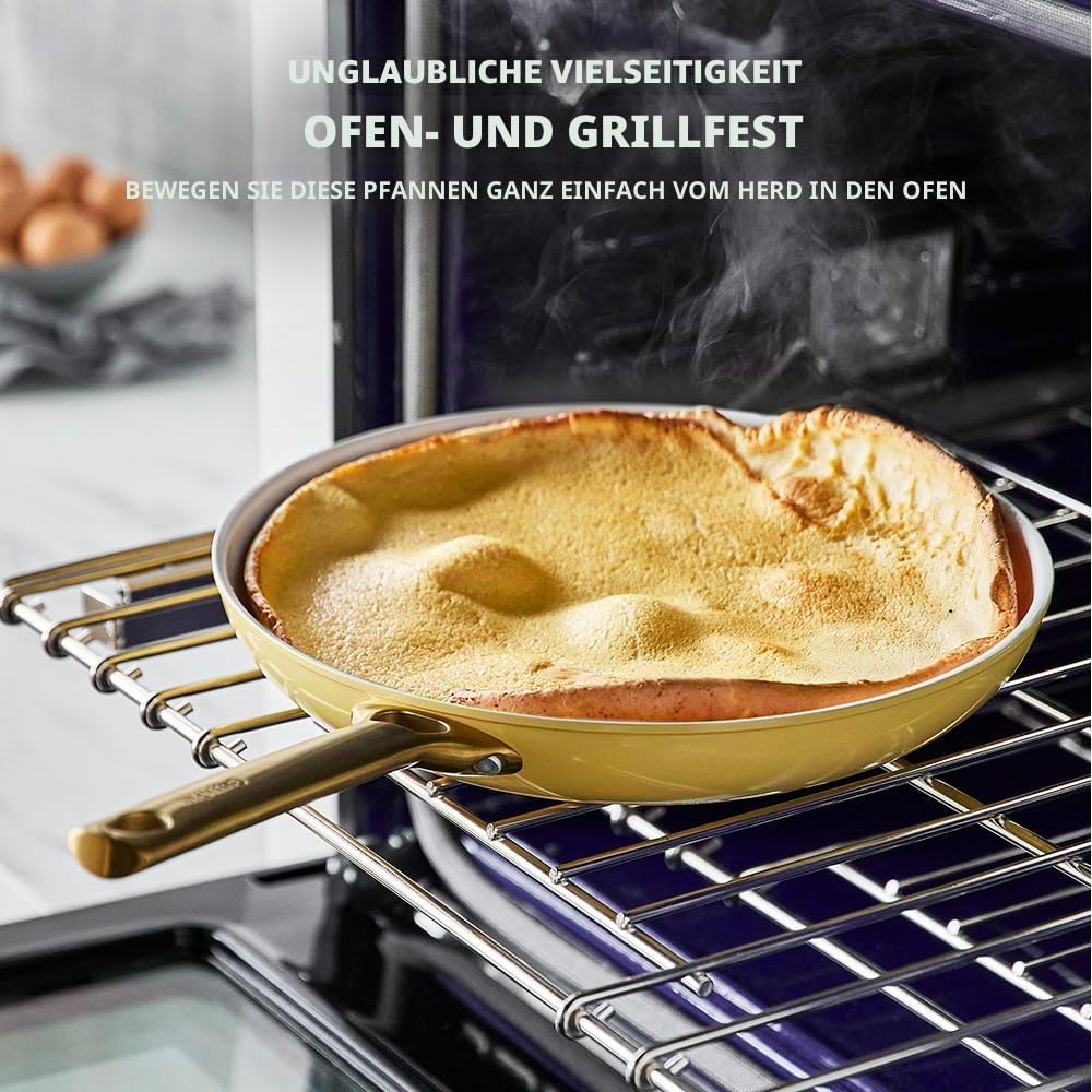 GreenPan Reserve Harteloxiertes Gesundes Keramische Antihaft-Kochgeschirr Set,10 Teile,Inklusive Bra