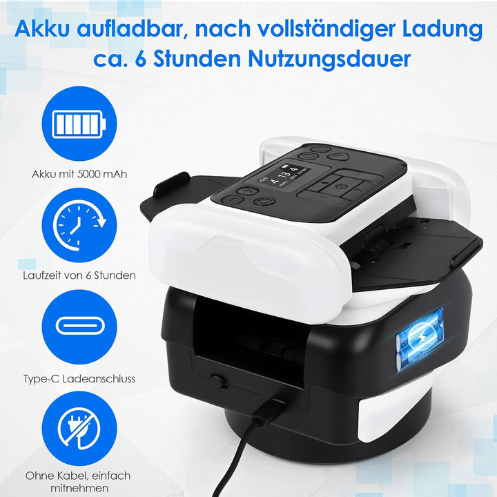 2 in 1 Automatischer Kartenmischer und Austeiler, 360° Kartenmischmaschine und Austeiler, für 2-8 Sp