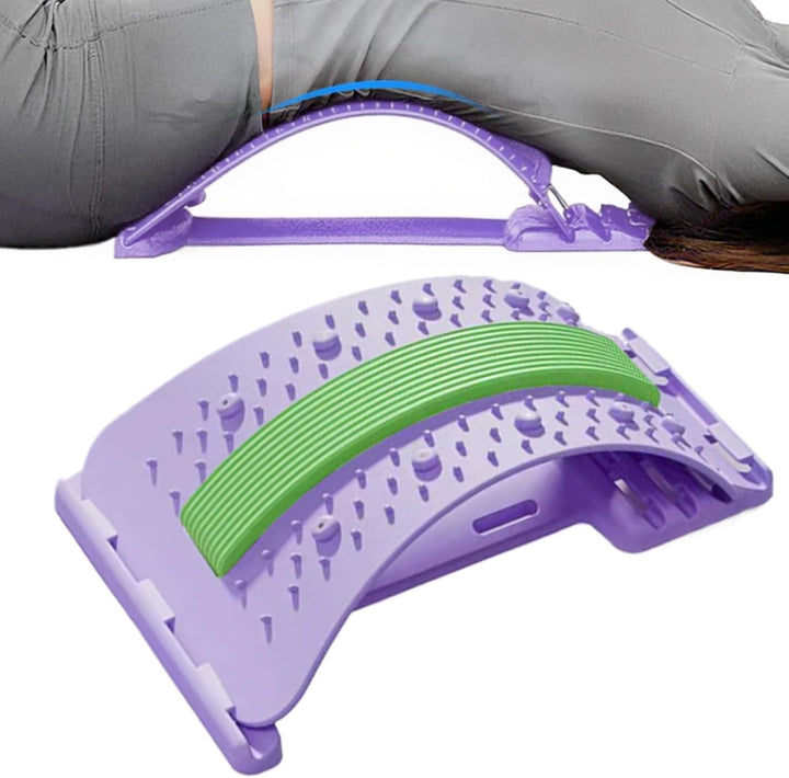 Rückenstrecker 3-Stufen, Lendenkissen Orthopädisch, Rückenbrett Dehngerät, Rutschfeste Traktionsboar