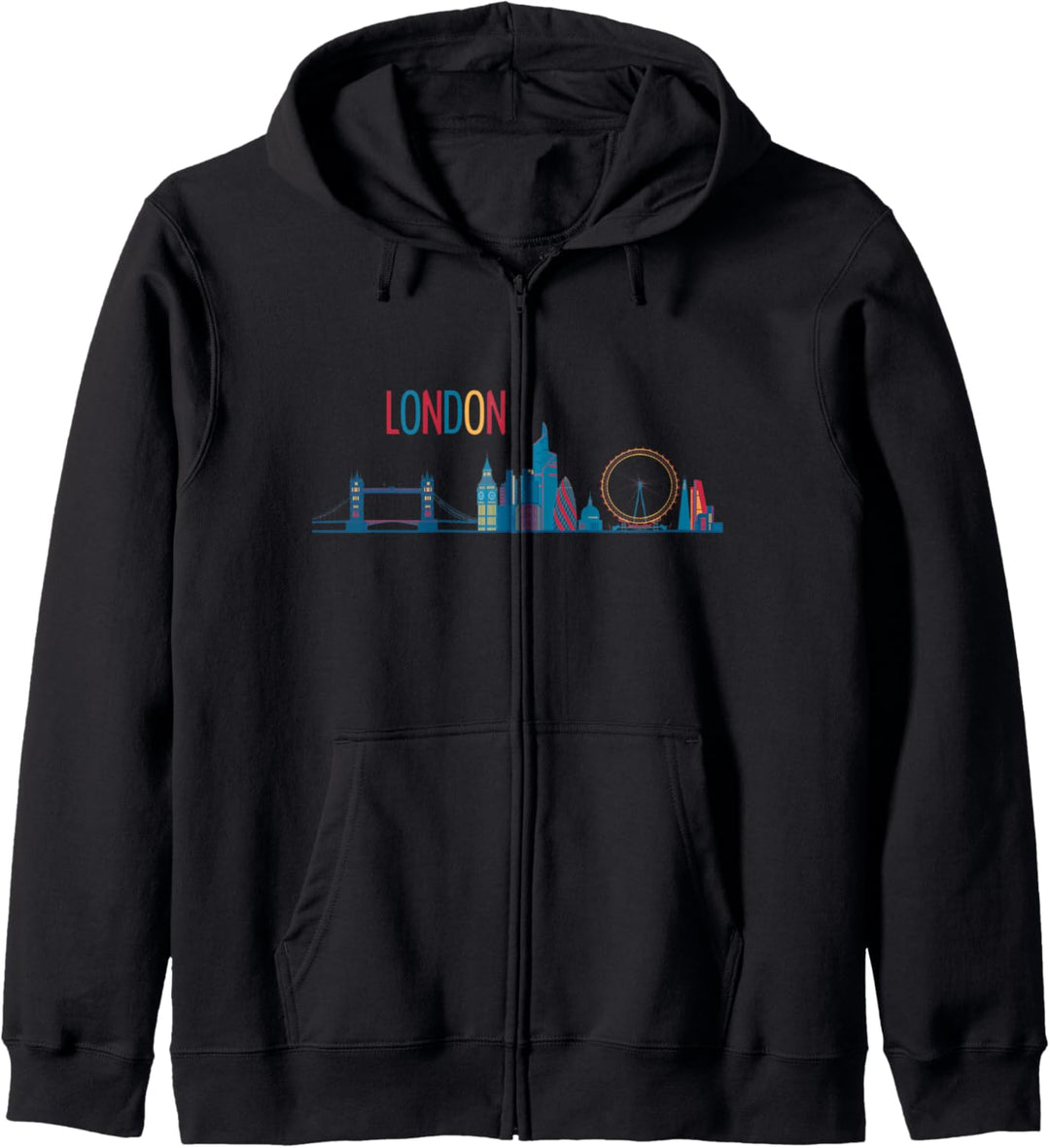 London Skyline Grossbritannien England Vintage London Kapuzenjacke