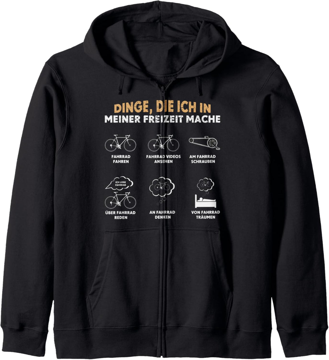 Dinge die ich in der Freitzeit mache Fahrrad Fahren Kapuzenjacke