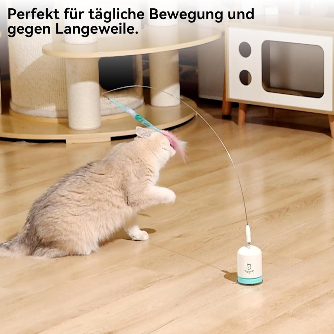 Migipaws Interaktives Katzenspielzeug mit starkem Saugnapf, 70 cm flexiblem Draht und DIY Biegedesig