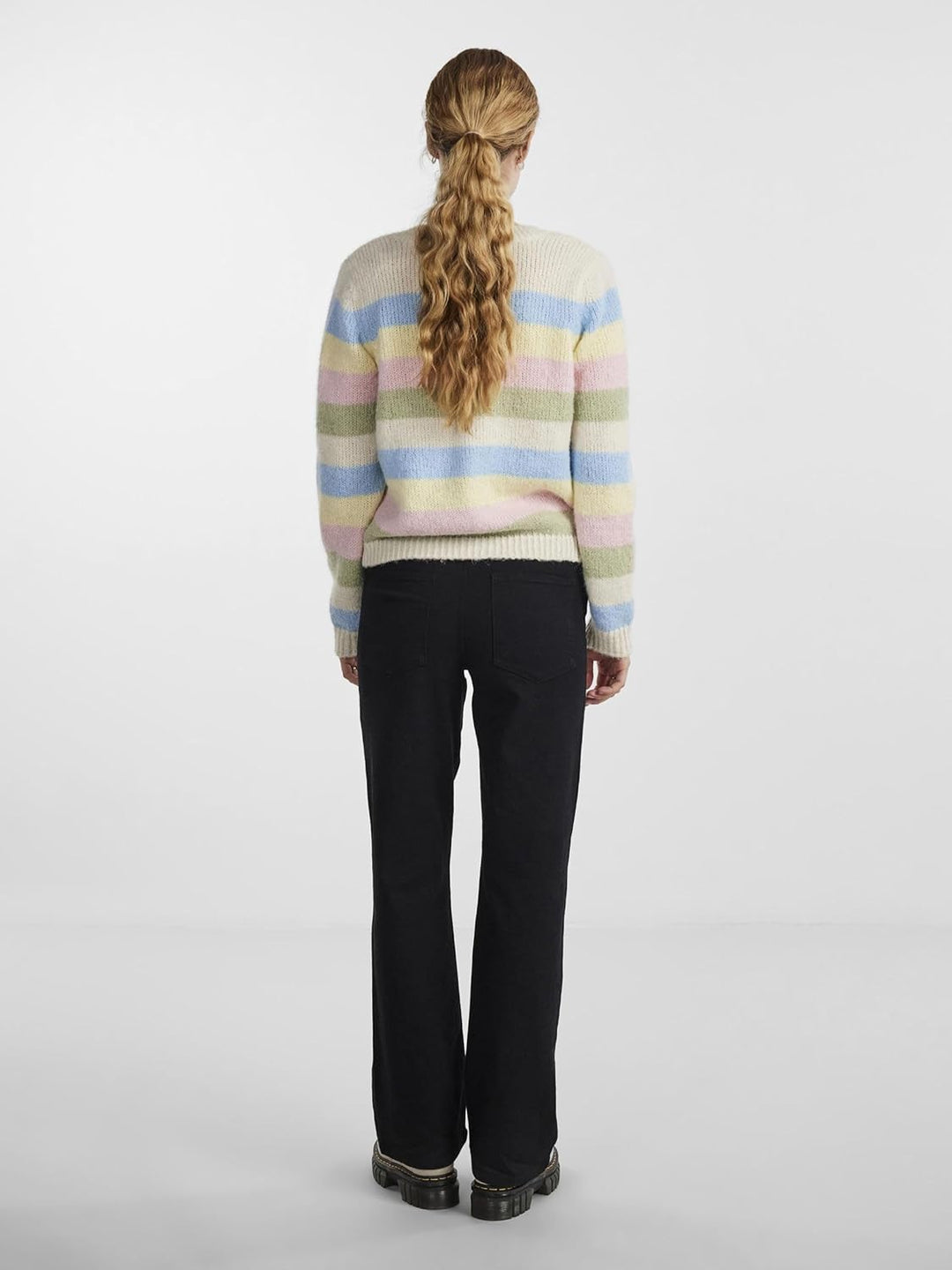 Pieces Damen Pcnatasha Ls Knit Cardigan Noos Bc Cp Strickjacke (1er Pack) S Birch/Stripes:airy Blue-