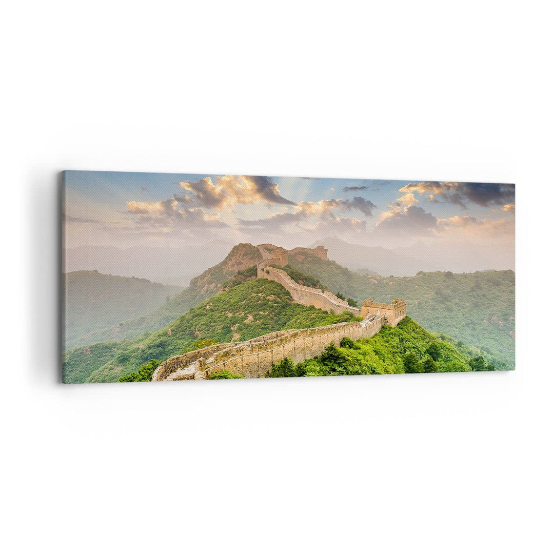 Wandbilder Dekoration Wohnzimmer Wand Berg asiatisch china Panorama Bilder auf Leinwand 120x50cm Lei