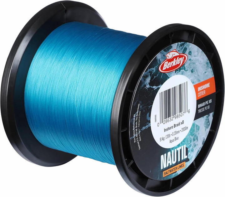 Berkley Nautil Inshore Braid Angelschnur AquaBlue - 0.30MM-18.1kg-300m Aquablue, AquaBlue - 0.30MM-1