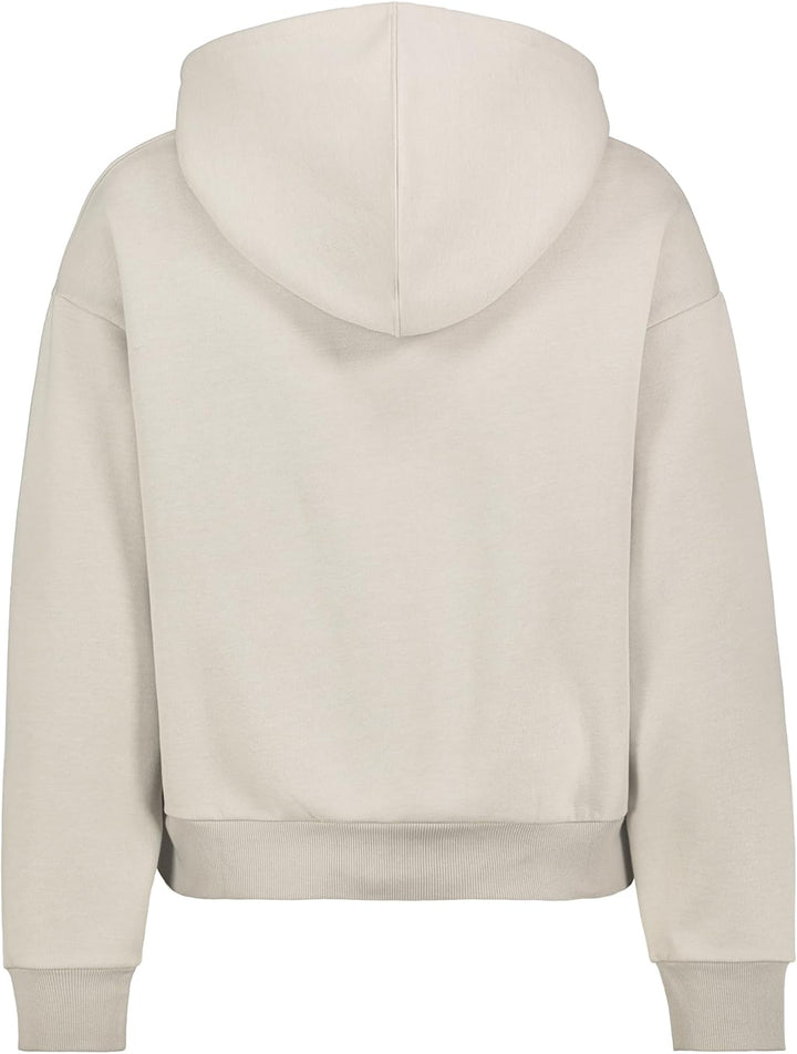 Sublevel Damen Basic Pullover Hoodie mit Mini-Print XL Beige, XL Beige