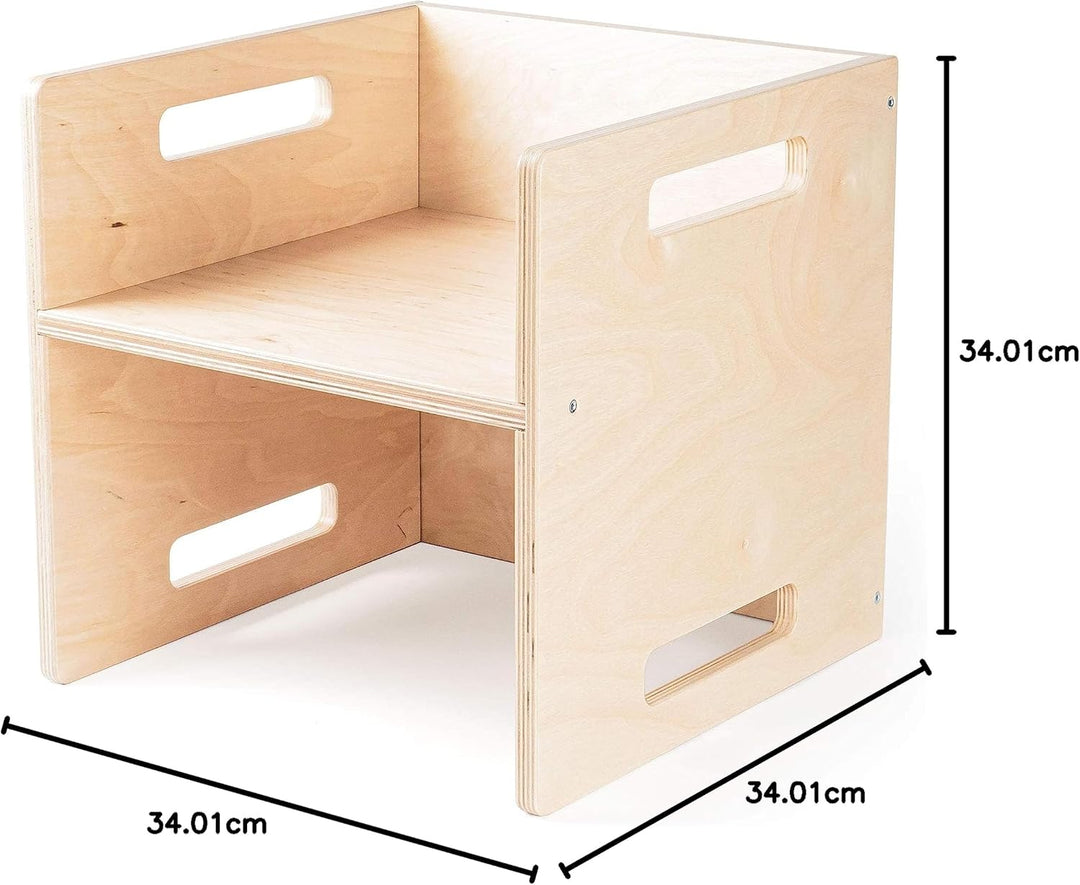 Ehrenkind® Kinder Hocker | Vielseitig & Stabil | Montessori Hocker | Wendehocker aus Birkenschichtho