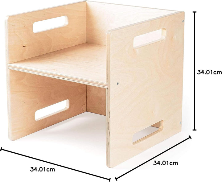 Ehrenkind® Kinder Hocker | Vielseitig & Stabil | Montessori Hocker | Wendehocker aus Birkenschichtho