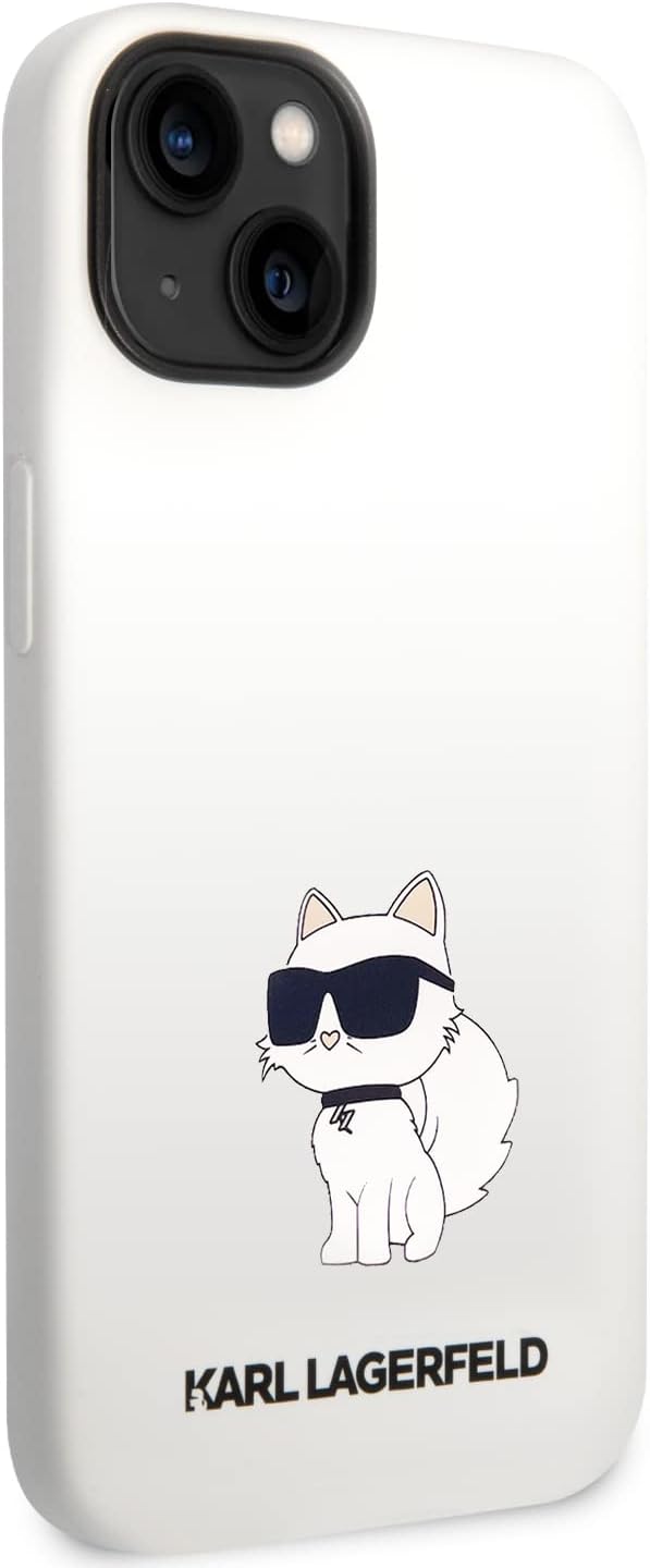 KARL LAGERFELD KLHCP14MSNCHBCH Hülle für iPhone 14 Plus 6,7" hardcase Weiss Silic Schwarz, Schwarz