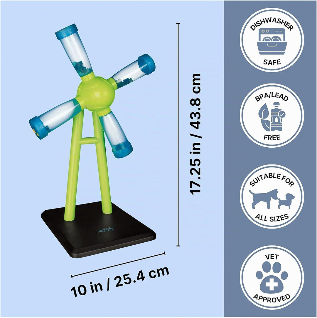 TRIXIE Hunde-Aktivitäts-Windmühlen-Spielzeug, Hundespielzeug, Leckerli-Puzzle, interaktives Spielen,