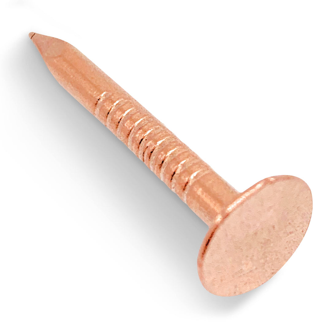 Dubbs Hardware - 2,5 cm Kupfernägel für Dachdecker, 100 Nägel, massives reines Kupfer, Schiefer, bli