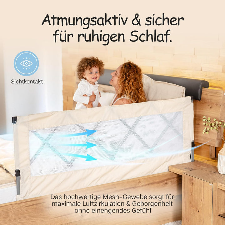 Rausfallschutz Bett Faltbar Kompaktes und Handliches Bettgitter für Reise, Übernachtungen, Hotels, b