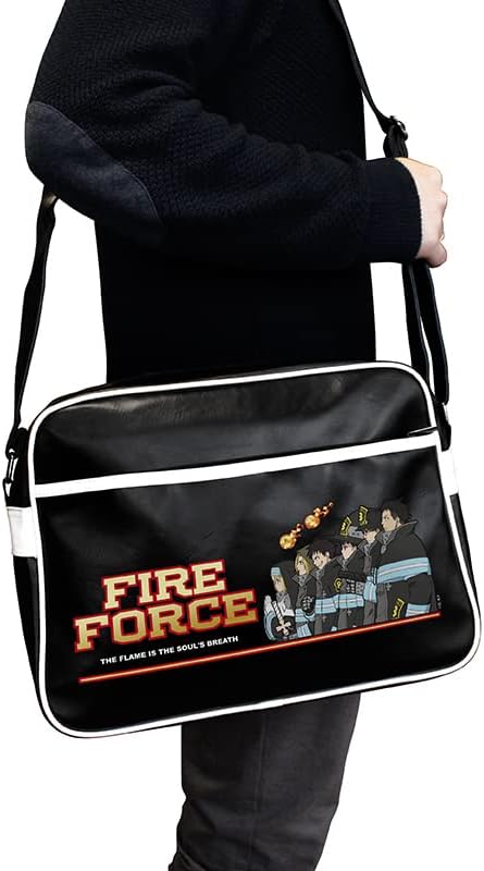 ABYstyle - Fire Force Tasche für die 8. Brigade aus Vinyl, Schwarz