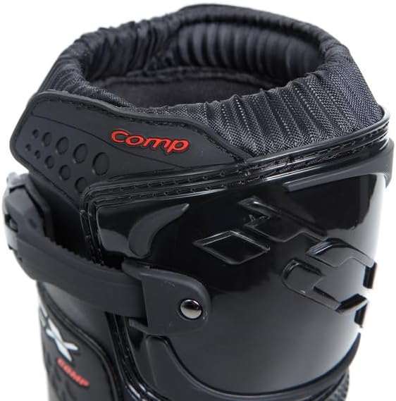 TCX Herren Motorcycle Boot 34 EU Schwarz Rot, 34 EU Schwarz Rot