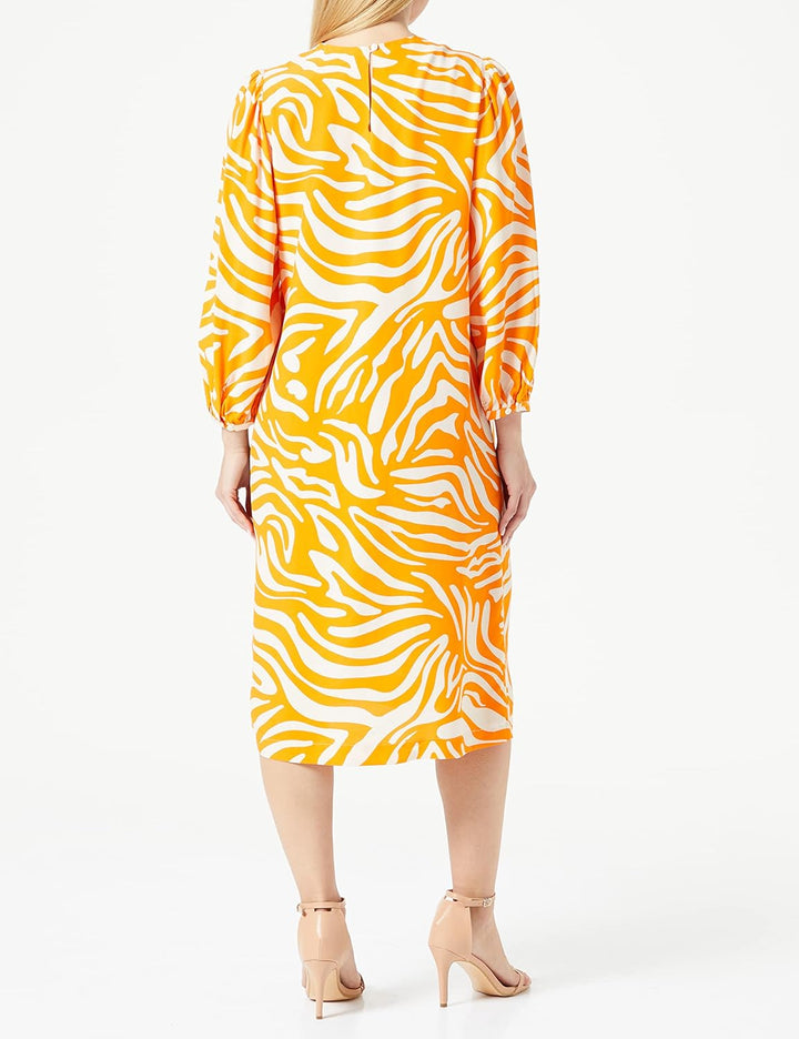 Seidensticker Damen Regular Fit Blusenkleid Langarm Kleid 36 Orange, 36 Orange