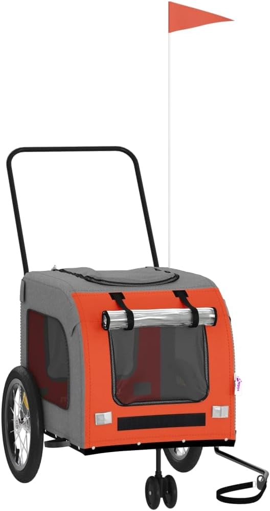 vidaXL TiertransportHaustierwagenOutdoor-Träger 63 x 121 x 65 cm Orange, 63 x 121 x 65 cm Orange