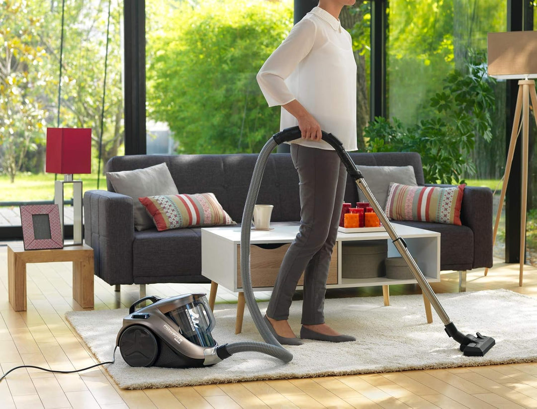 Rowenta RO3786EA Zylinder Staubsauger, 2100 W, grau Schwarz Titan, Schwarz Titan