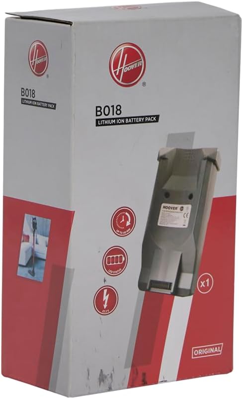 Hoover B018 Lithium-Akku für Staubsauger, wiederaufladbar, 22,2 V, schwarz, Original-Akku, für Staub