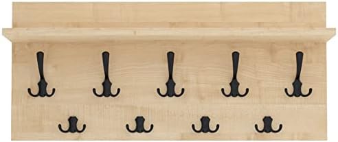 Mikon 40x90 | VERTI Garderobenpaneel Wandgarderobe Garderobe Wandpaneel Kleiderstange SCHWARZ | AHOR