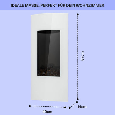 Klarstein Elektrokamin, Elektro Heizungen für Wohnzimmer & Innenräume, Elektrischer Kamin mit LED Fl