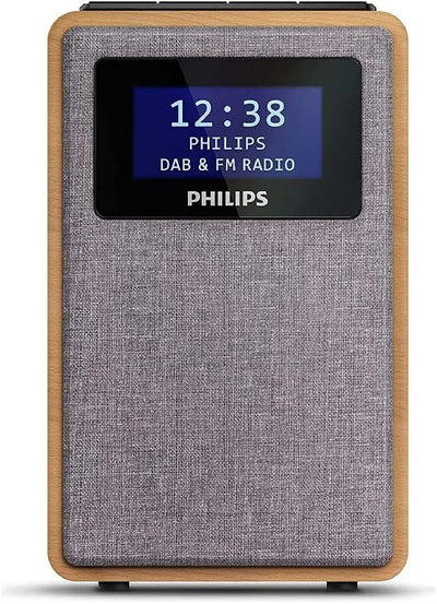 Philips R5005/10 Radiowecker, DAB+ Radio (2,5 Zoll Full-Range-Lautsprecher, Kompaktes Design, DAB+/F