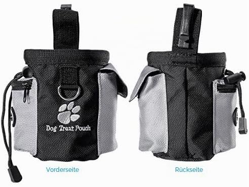 Futterbeutel für Hunde,Trainingsbeutel Hund,UEETEK Oxford Hände Frei Hund Treat Tasche mit Eingebaut