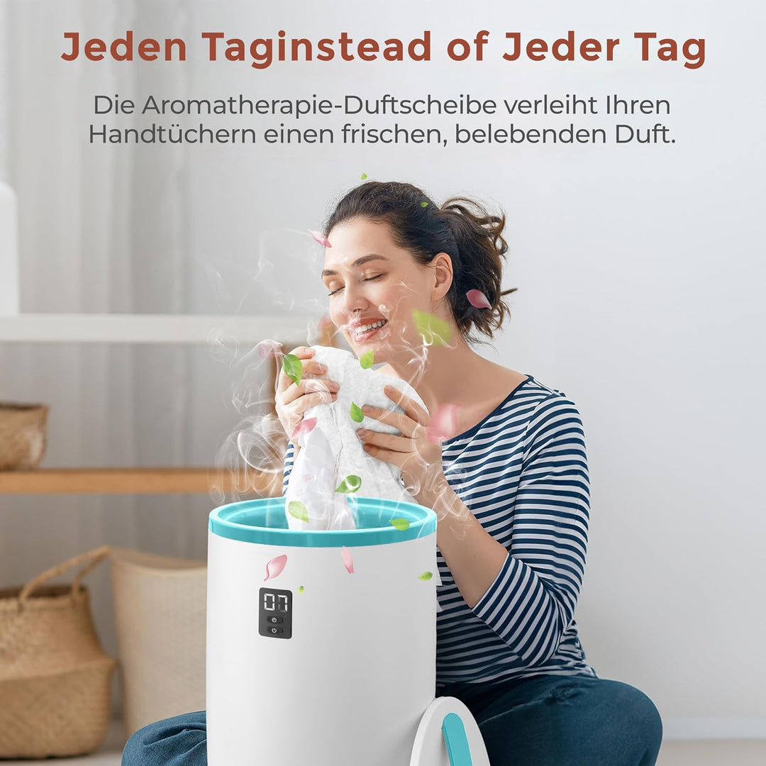 SereneLife Handtuchhalter Stehend Blau – Elektrischer Handtuchwärmer für 2 Handtücher Energiesparend