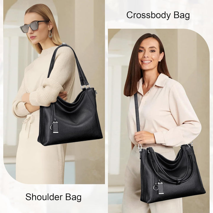 Soft Leather Handbags for Women Shoulder Hobo Bag Large Tote Crossbody Bag By OVER EARTH Grösse L, S