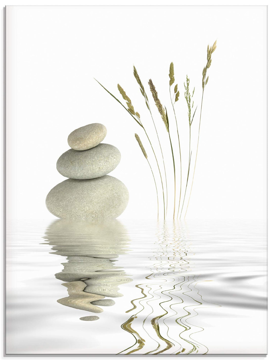 ARTland Glasbilder Wandbild Glas Bild einteilig 45x60 cm Hochformat Asien Wellness Entspannung Spa Z